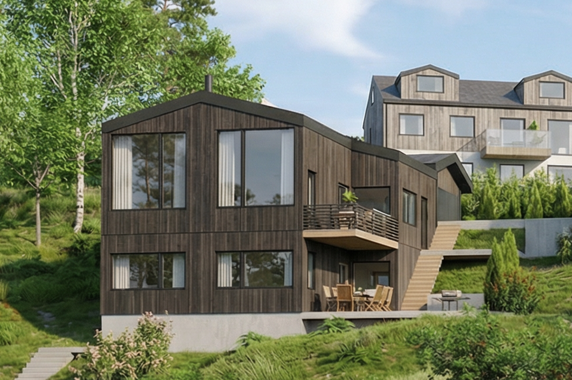 Enebolig CØV49 – Ædel stående kledning